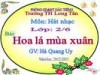 Bài 8. Hoa lá mùa xuân
