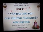 Văn Hay Chữ Tốt vòng Trường 2015-2016